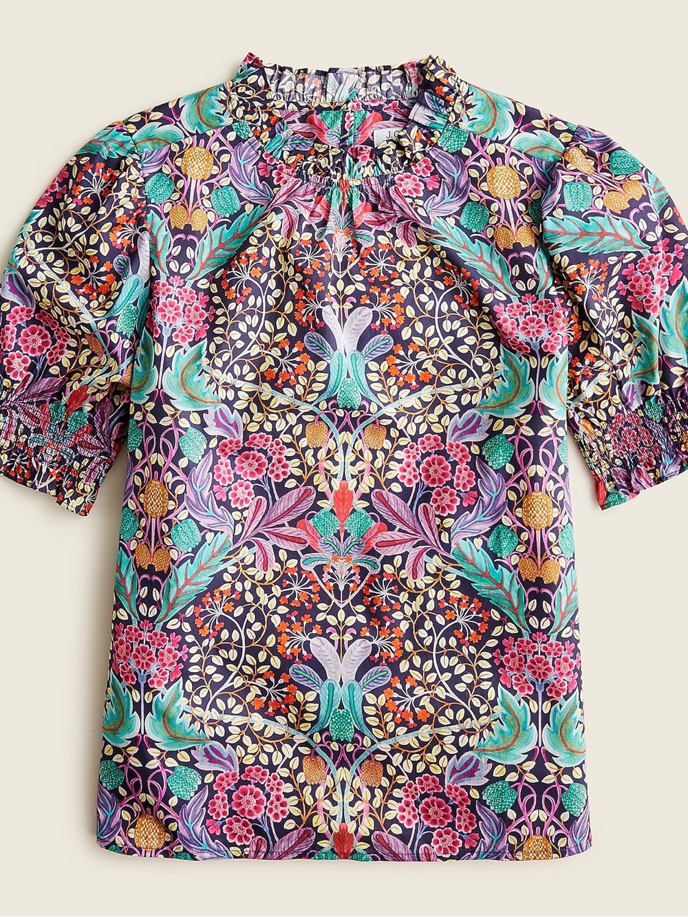 J. Crew Puff-sleeve top in Liberty® Elm House floral, size XS